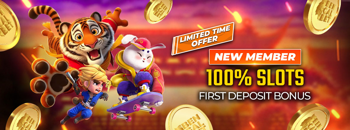 New Member 100% Slots First Deposit Bonus **Limited Time offer Stamp